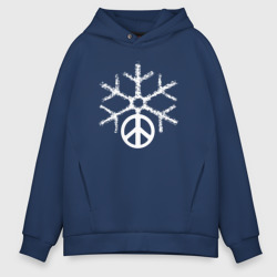 Мужское худи Oversize хлопок Peace snow