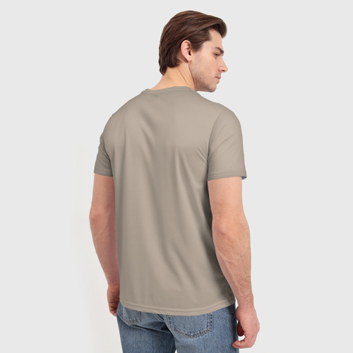 Мужская футболка 3D Защитный орнамент- щит из дерева резной, цвет 3D печать - фото 4