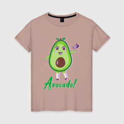 Милое авокадо девочка – Футболка из хлопка с принтом купить со скидкой в -20%