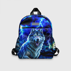 Грозовой волк с молниями – Детский рюкзак 3D с принтом купить со скидкой в -33%