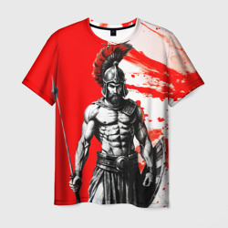 Гладиатор Спартак красно белые – Мужская футболка 3D с принтом купить со скидкой в -26%
