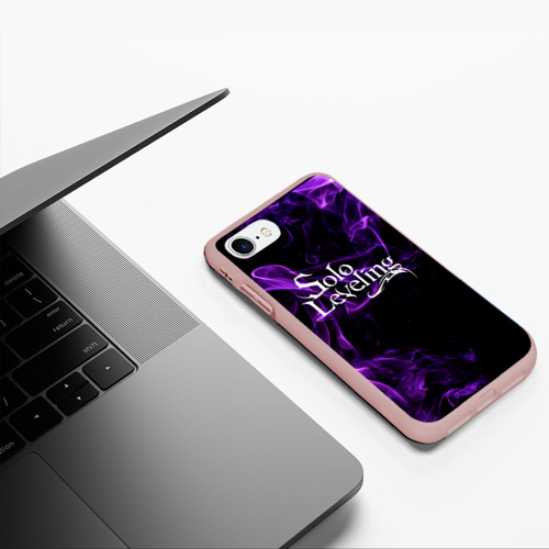Чехол для iPhone 7/8 матовый с принтом Поднятие уровня в одиночку - фиолетовое пламя, фото #5