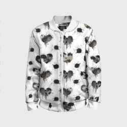 Детский бомбер 3D Брызги и капли в форме сердечки
