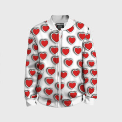 Детский бомбер 3D Стикеры наклейки сердечки объемные