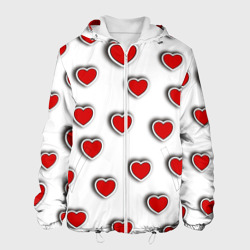 Мужская куртка 3D Стикеры наклейки объемные сердечки