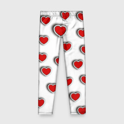 Детские леггинсы 3D Стикеры наклейки объемные сердечки
