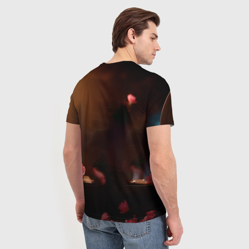 Мужская футболка 3D Маленький влюбленный хомячок в шапочке, цвет 3D печать - фото 4