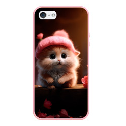 Чехол для iPhone 5/5S матовый Маленький влюбленный хомячок в шапочке