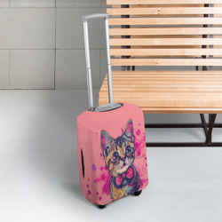 Чехол для чемодана 3D Милый котенок с бабочкой - фото 2