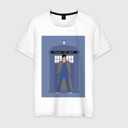 Доктор и ТАРДИС – Мужская футболка хлопок с принтом купить со скидкой в -20%