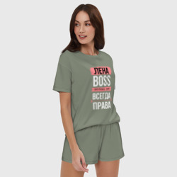 Женская пижама с шортиками хлопок Босс Лена - всегда права - фото 2