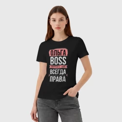 Женская футболка хлопок Босс Оля - всегда права - фото 2