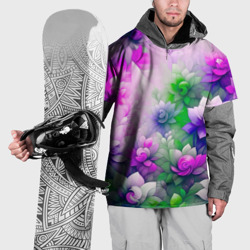 Накидка на куртку 3D Паттерн цветов
