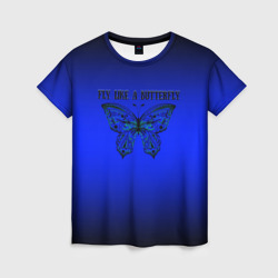 Летай как бабочка – Женская футболка 3D с принтом купить со скидкой в -26%