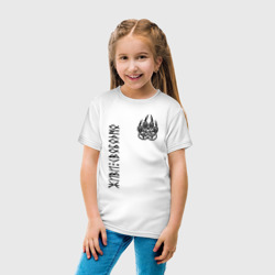 Детская футболка хлопок Символ оберег волчья лапа - живи свободно - фото 2