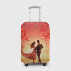Чехол для чемодана 3D Влюбленная пара 14 февраля
