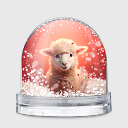 Игрушка Снежный шар Милая влюбленная овечка