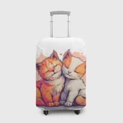 Чехол для чемодана 3D Влюбленные милые котята