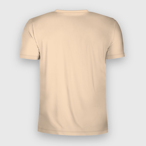 Мужская футболка 3D Slim с принтом Милая белочка с сердечком 14 февраля, вид сзади #1