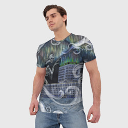 Мужская футболка 3D Черная пурга - фото 2