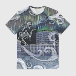 Мужская футболка 3D Черная пурга