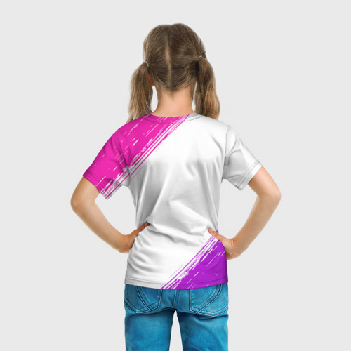 Детская футболка 3D с принтом Юлия ну с очень большой буквы, вид сзади #2