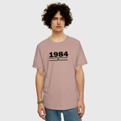 Мужская футболка хлопок Oversize 1984 со звездой - фото 2