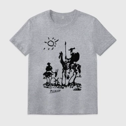 Мужская футболка хлопок Дон Кихот и Санчо Панса Пикассо
