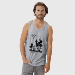 Мужская майка хлопок Дон Кихот и Санчо Панса Пикассо - фото 2