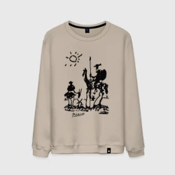 Мужской свитшот хлопок Дон Кихот и Санчо Панса Пикассо