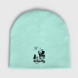 Мужская шапка демисезонная Дон Кихот и Санчо Панса Пикассо