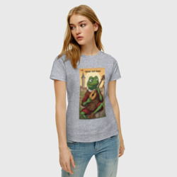 Женская футболка хлопок Пепе-жаба с гитарой - Среда - фото 2
