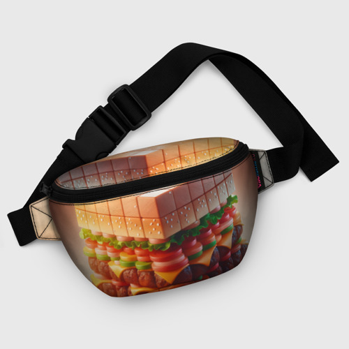 Поясная сумка 3D Гамбургер в кубе - фото 6