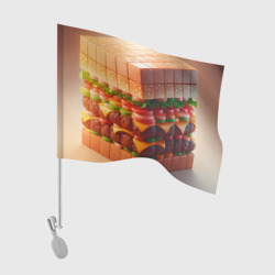 Флаг для автомобиля Гамбургер в кубе