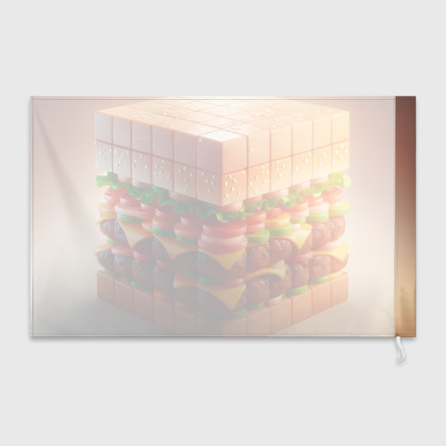 Флаг 3D Гамбургер в кубе - фото 2