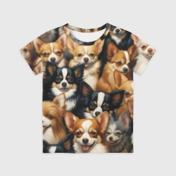 Детская футболка 3D Милые чихуахуа  