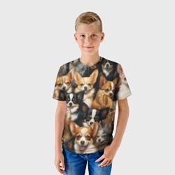 Детская футболка 3D Милые чихуахуа   - фото 2