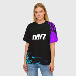 Женская футболка oversize 3D Dayz неоновые краски - фото 2