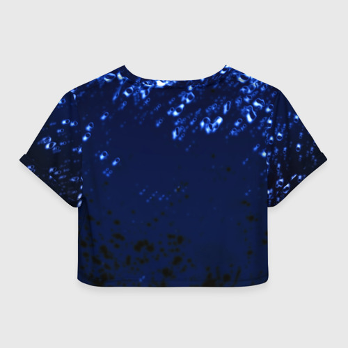 Женская футболка Crop-top 3D Nirvana рок краски, цвет 3D печать - фото 2