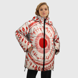 Женская зимняя куртка Oversize Наивная абстракция круг - фото 2