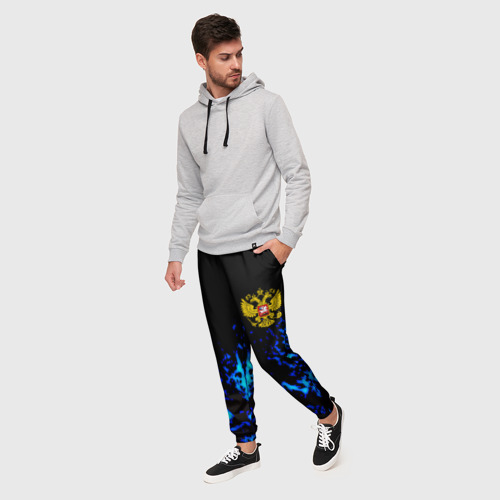 Мужские брюки 3D с принтом Герб краски текстура, фото на моделе #1