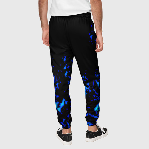 Мужские брюки 3D с принтом Герб краски текстура, вид сзади #2