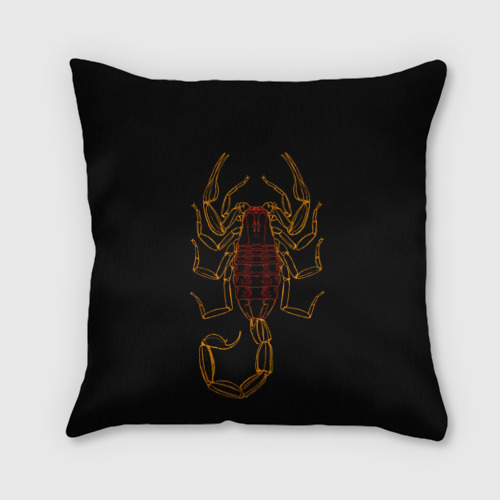 Подушка 3D Скорпион неон чёрный