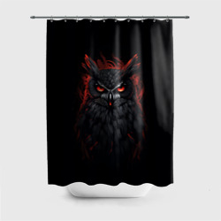 Штора 3D для ванной Evil owl