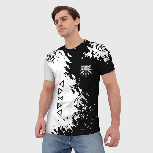 Мужская футболка 3D The Witcher game краски, цвет 3D печать - фото 3