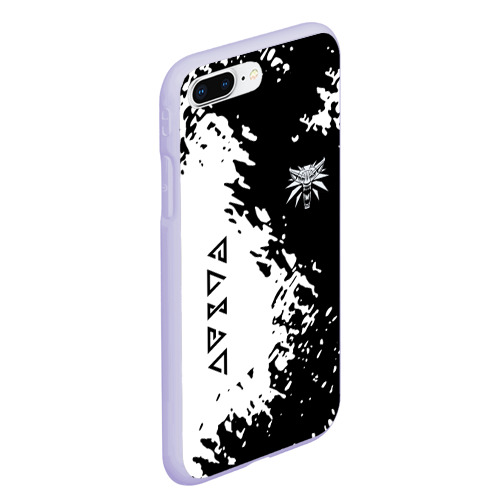 Чехол для iPhone 7Plus/8 Plus матовый с принтом The Witcher game краски, вид сбоку #3