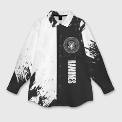 Мужская рубашка oversize 3D Ramones краски абстракция