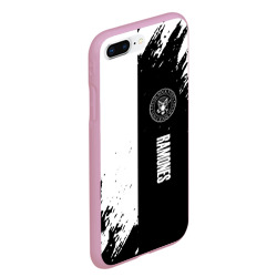 Чехол для iPhone 7Plus/8 Plus матовый Ramones краски абстракция - фото 2