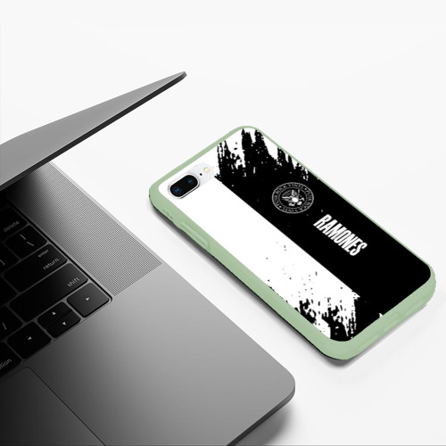 Чехол для iPhone 7Plus/8 Plus матовый с принтом Ramones краски абстракция, фото #5