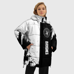 Женская зимняя куртка Oversize Ramones краски абстракция - фото 2